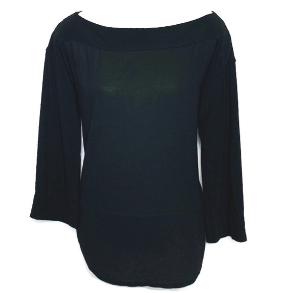 EUC JAMES PERSE Boatneck Crepe Viscose Top Sz 2 - Picture 2 of 7